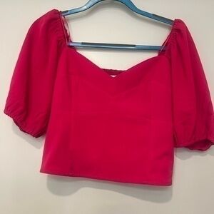 Abercrombie and Fitch pink corset blouse